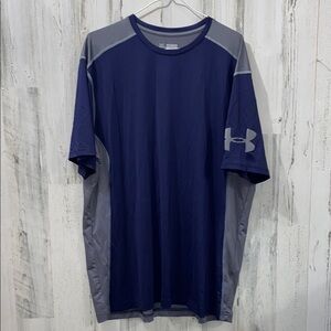 0718 Under Armour Blue and Gray Short Sleeve Tee